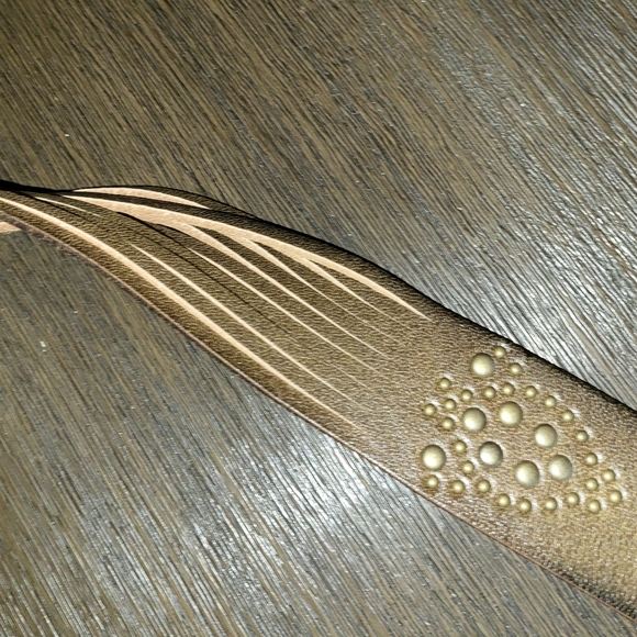 Linea pelle studded leather belt, size large. NWOT. - Picture 4 of 5